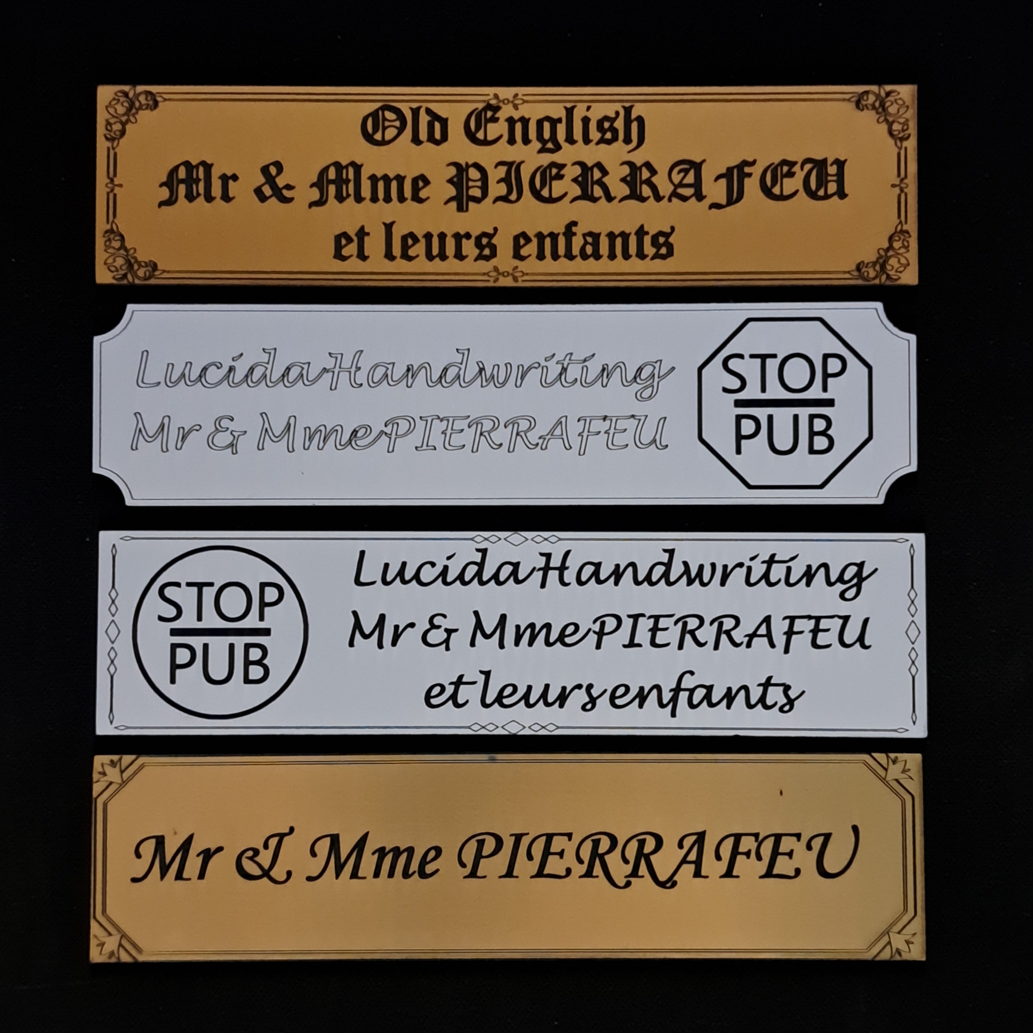 PBC-Plaquette boite aux lettres (taille grande)