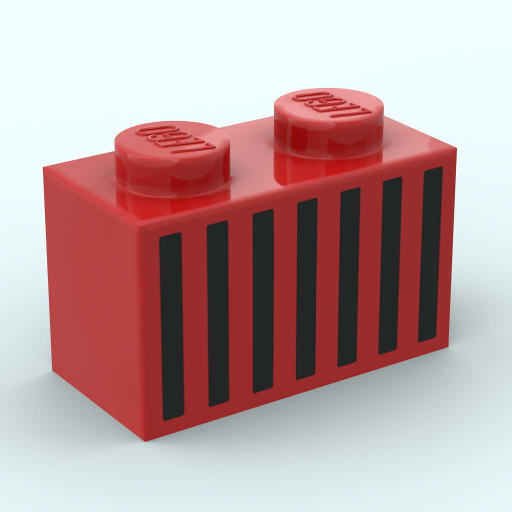 Brique 1x2 - Design 3004p06