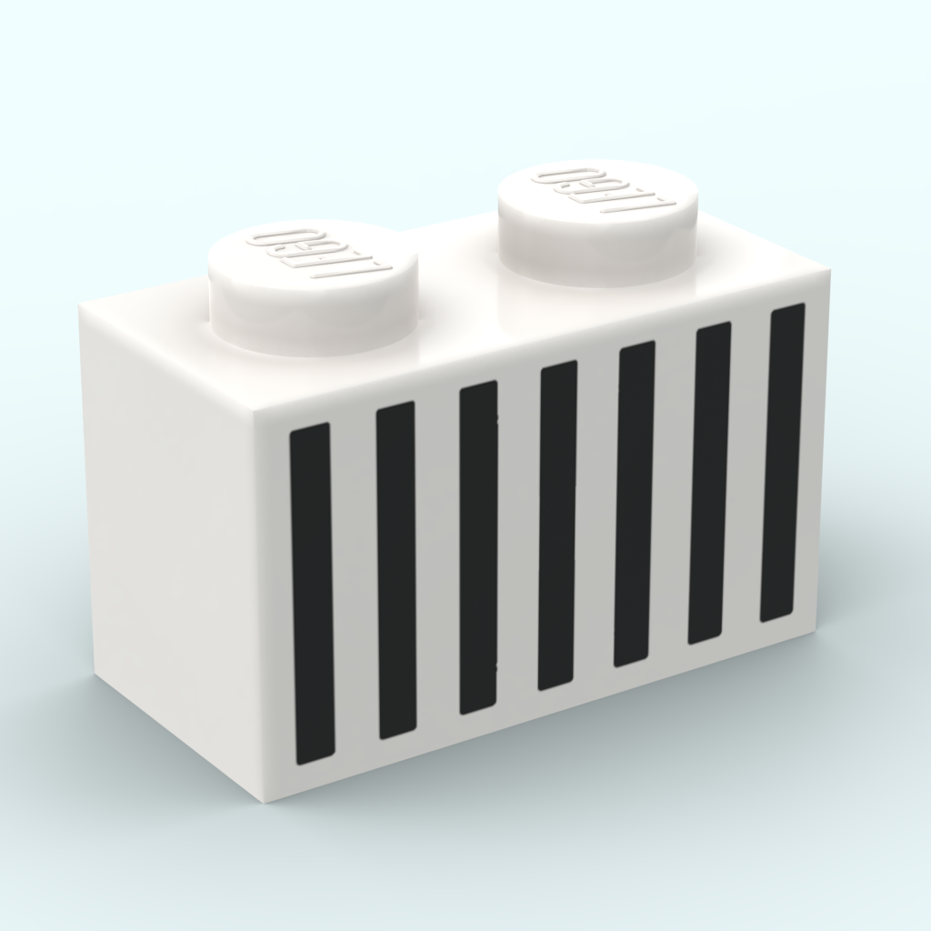 Brique 1x2 - Design 3004p06