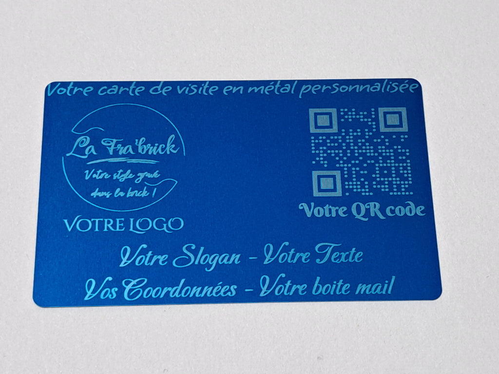 Carte de visite en métal