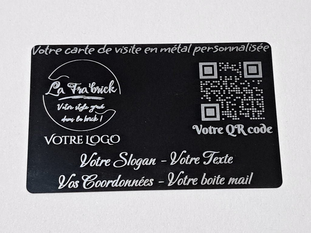 Carte de visite en métal