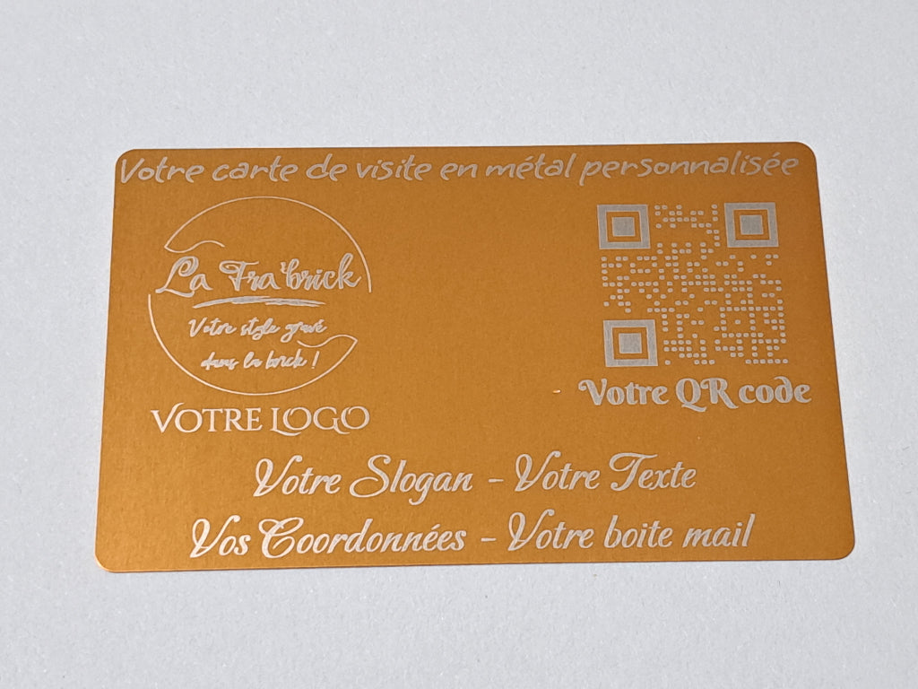 Carte de visite en métal