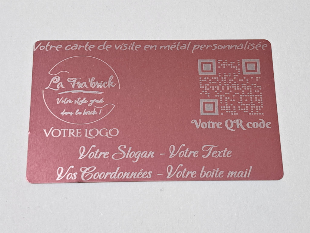 Carte de visite en métal