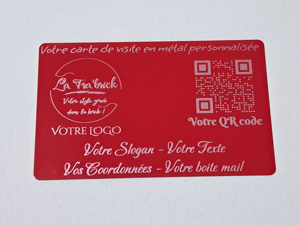 Carte de visite en métal