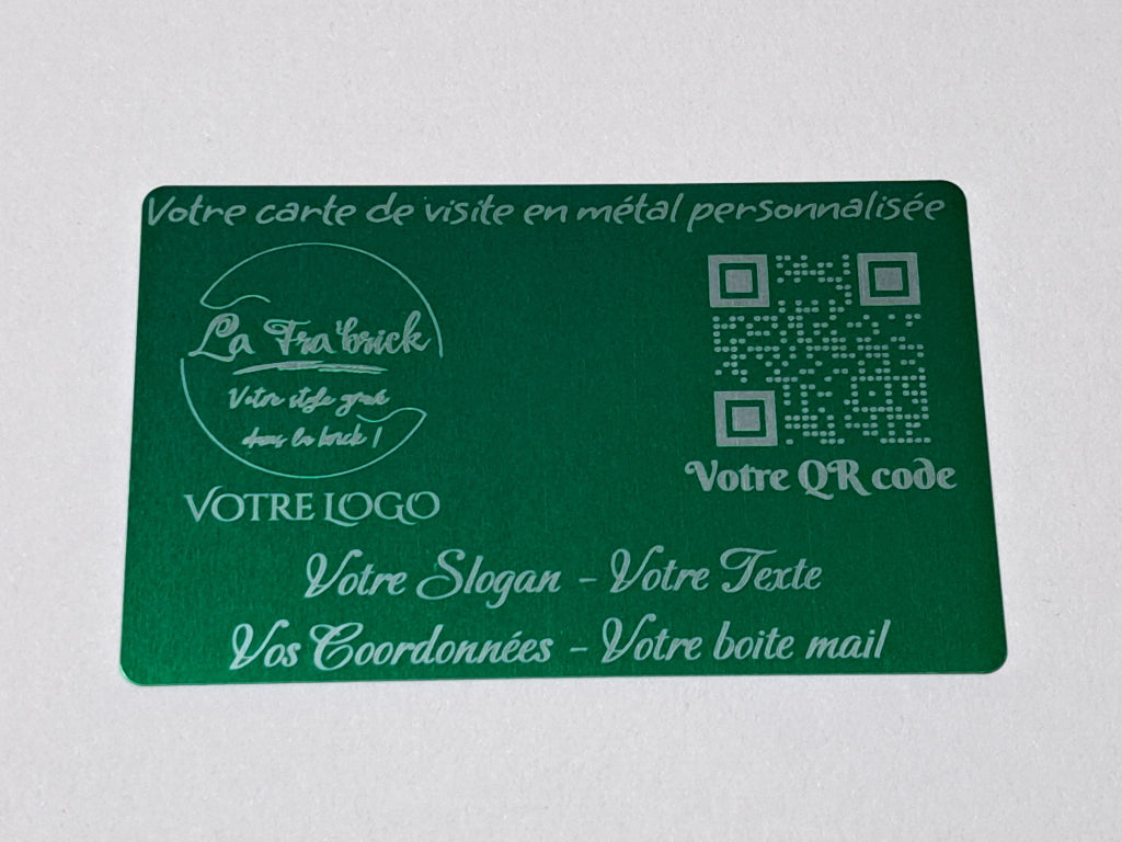 Carte de visite en métal
