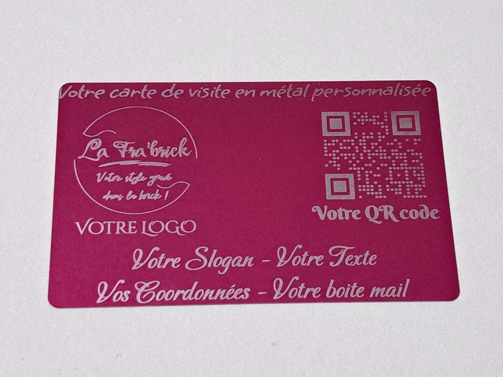 Carte de visite en métal