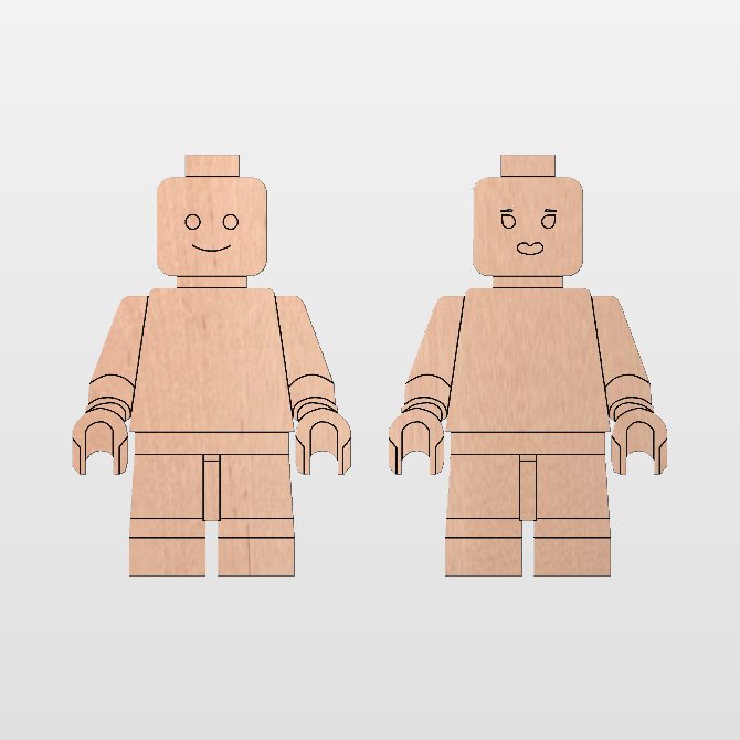 Plaque bois "Minifig" à personnaliser
