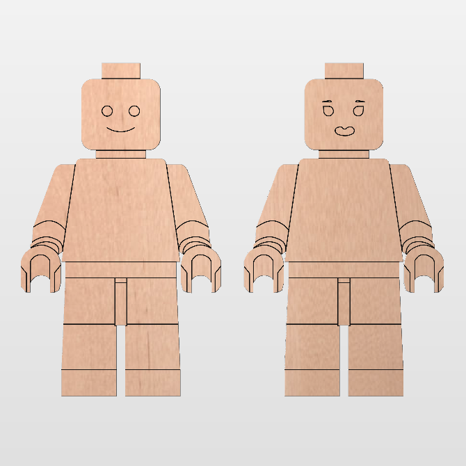 Plaque bois "Minifig" à personnaliser