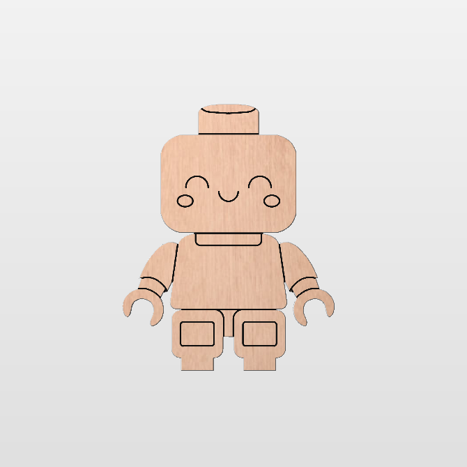 Plaque bois "Minifig" à personnaliser