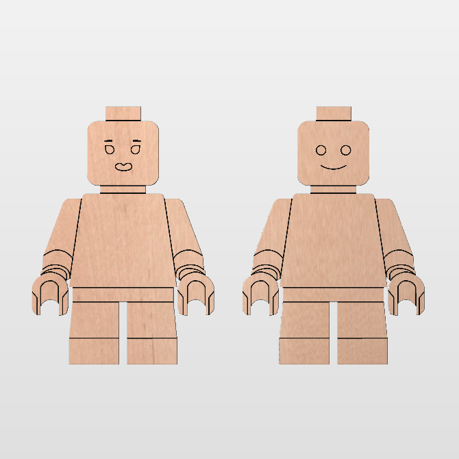 Plaque bois "Minifig" à personnaliser