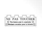 Plaque "Ne pas toucher" version brique 4 tenons
