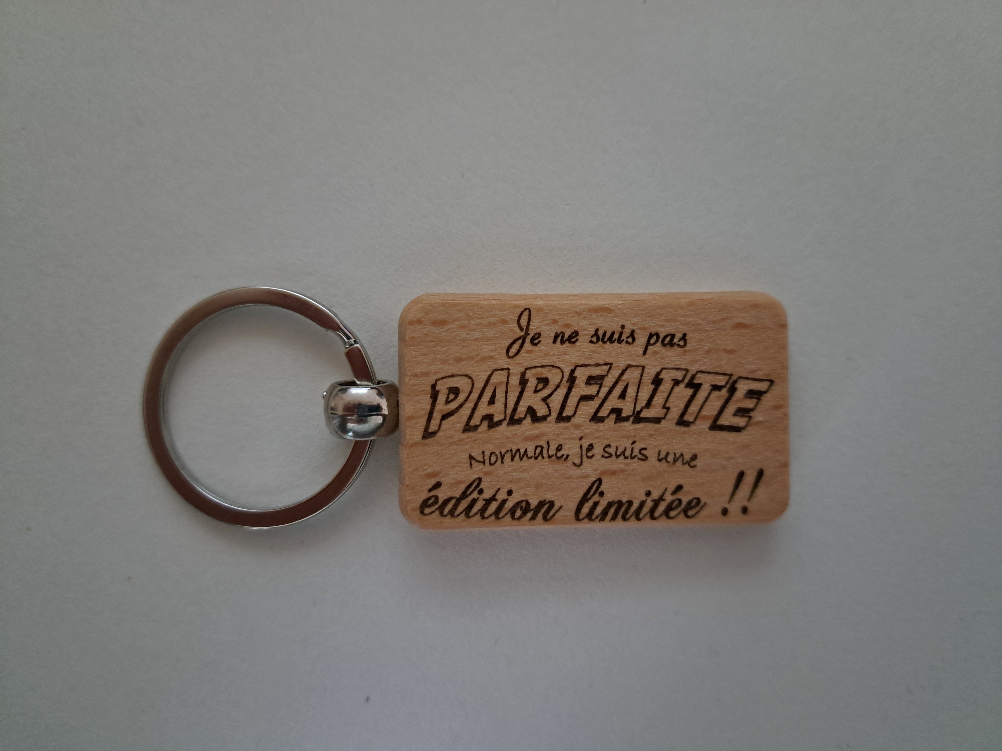 Porte-clé bois rectangle - Citation 03