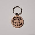 Porte-clé bois rond