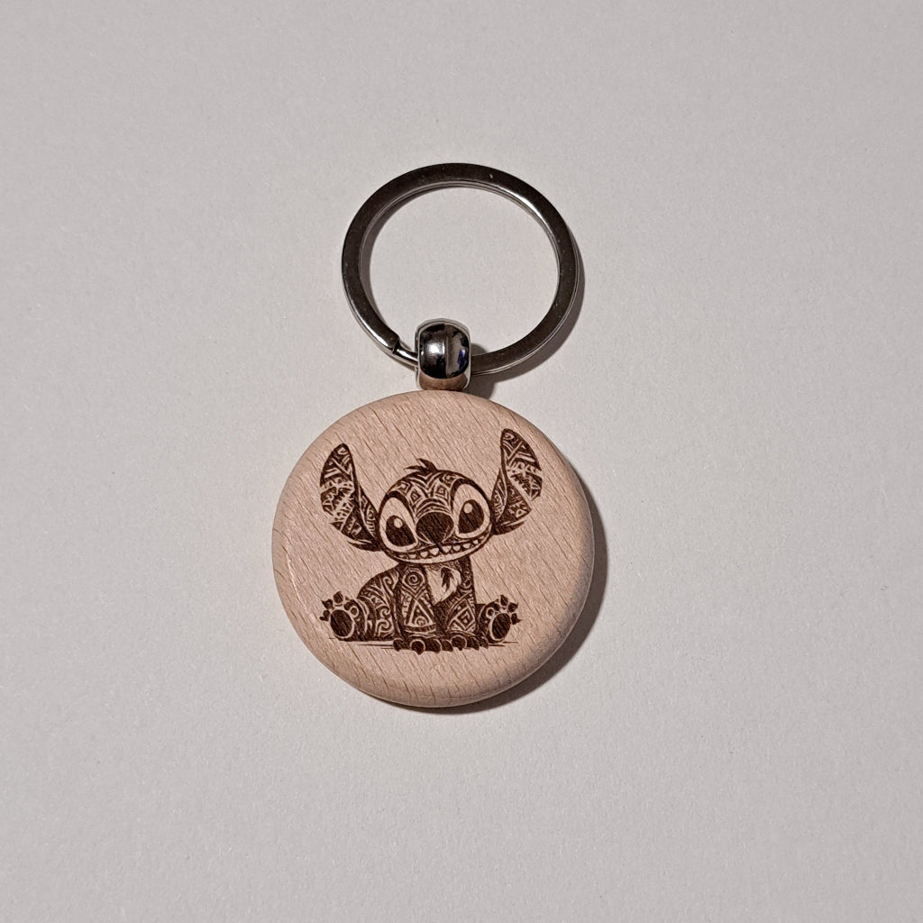 Porte-clé bois rond