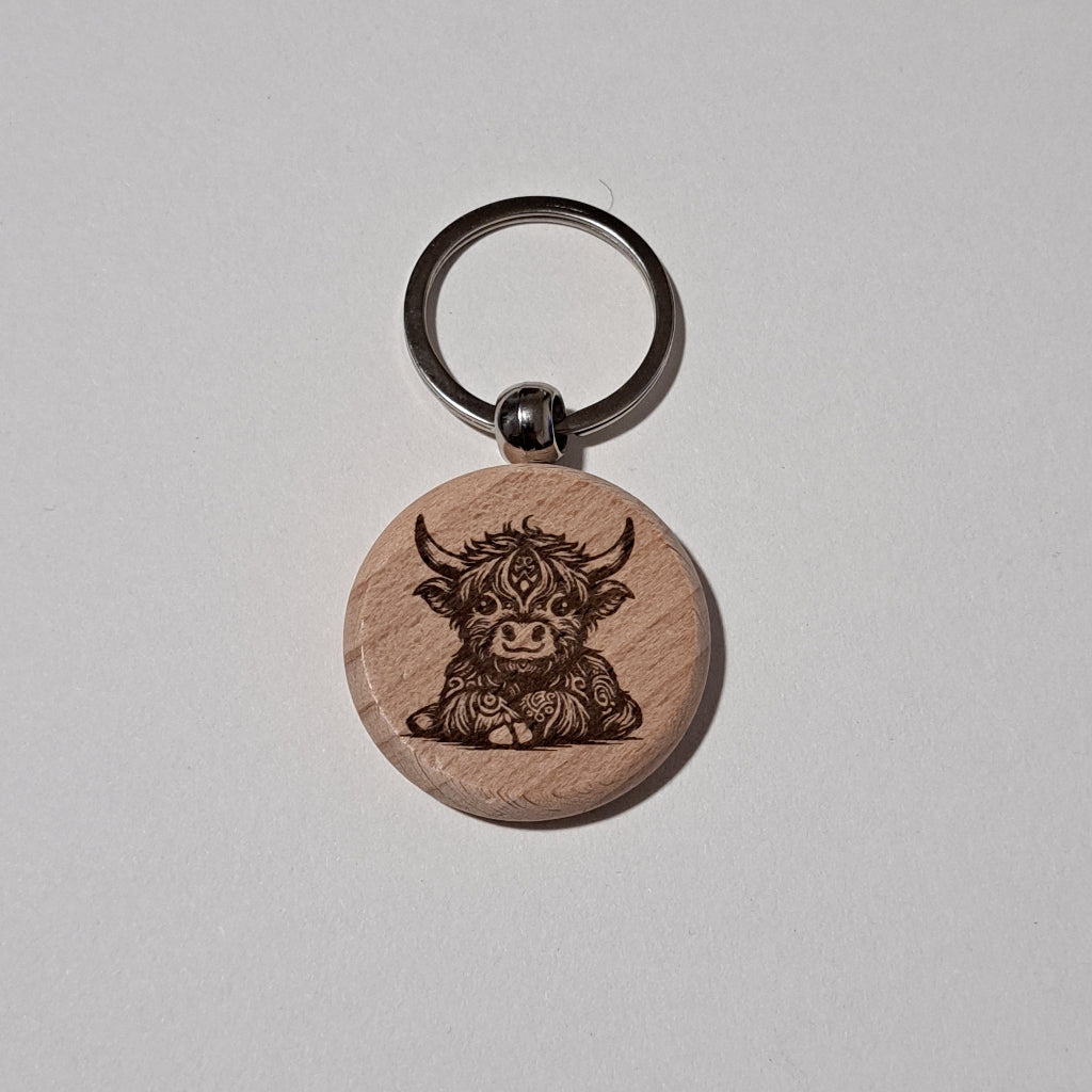 Porte-clé bois rond