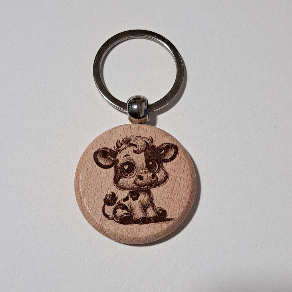 Porte-clé bois rond