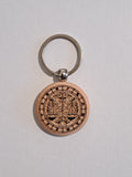 Porte-clé bois rond - Signe astrologique