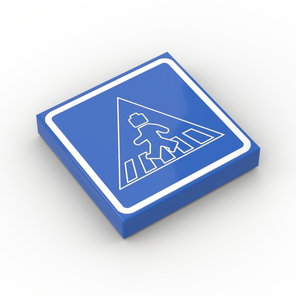 Tile 2x2 - Passage piéton minifig