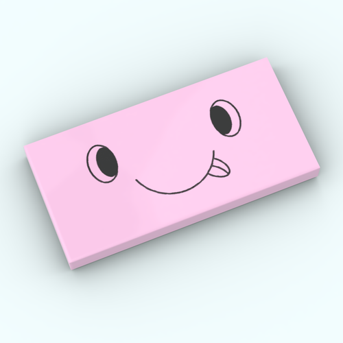 Tile 2x4 - Visage pour "Pot rose"