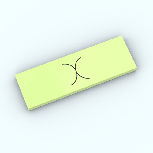 Tile 2x6 - Visage pour "Pot vert clair"