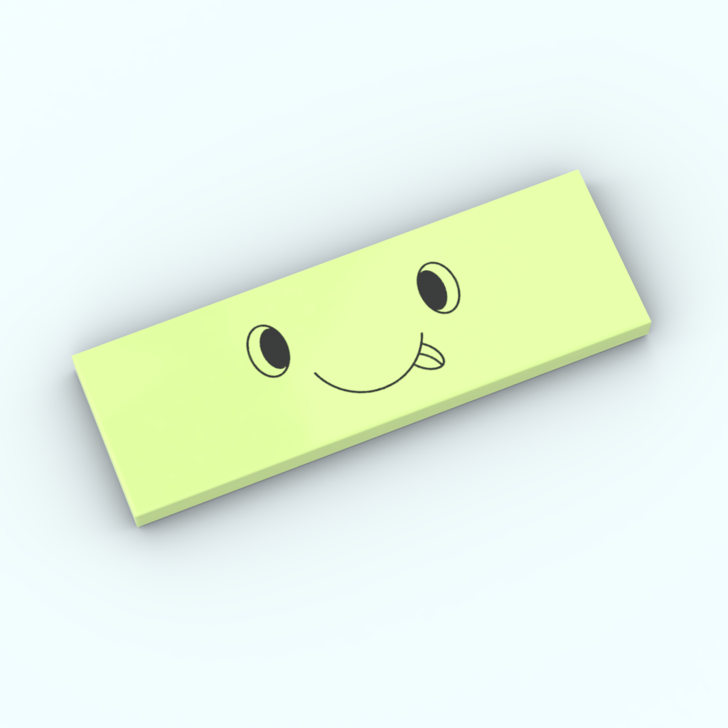 Tile 2x6 - Visage pour "Pot vert clair"